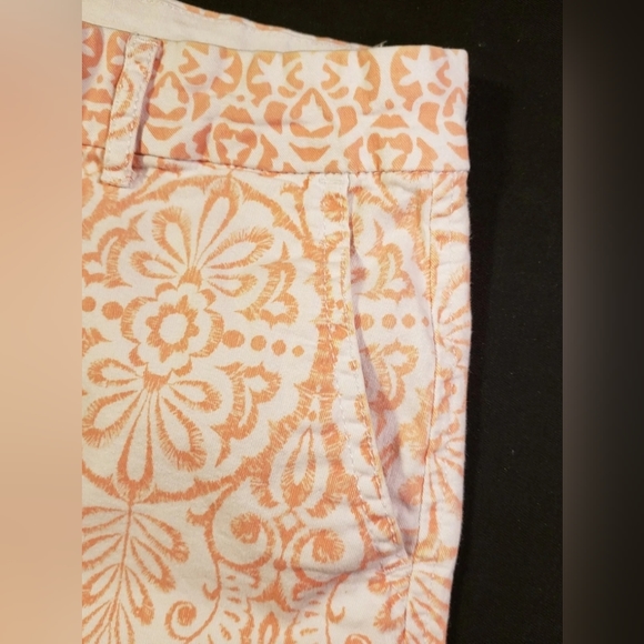 ❤️ Women's Elle Brand Shorts | White/Peach Paisley | Size 12 ❤️ - Picture 5 of 9